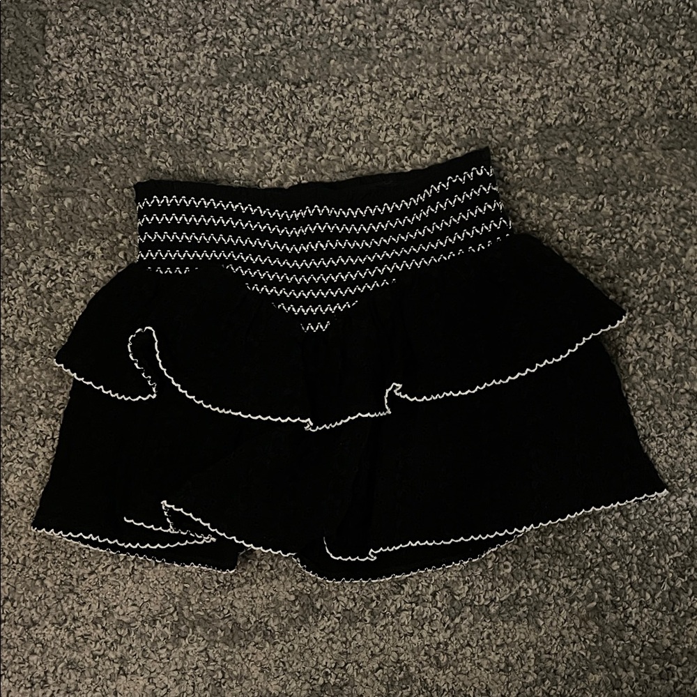 Katie J skirt with White Stitching